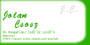 jolan csosz business card